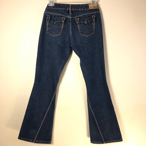 True Religion Joey Flare Dark Wash Denim Jeans - Picture 5 of 8